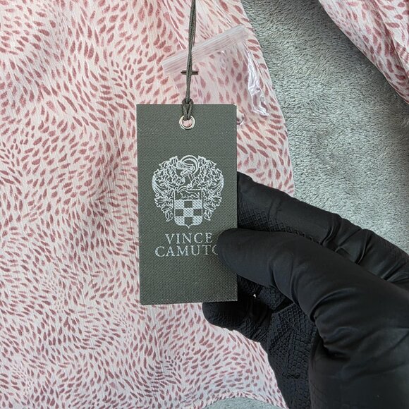 Vince Camuto Blouse Womens Medium Daisy Daze Long Sleeve Boho Top NWT - Picture 9 of 12